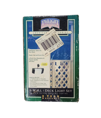 NEW Twilight Outdoor 6 Wall / Deck Light Set / Step Light Set with Transformer