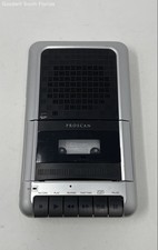 Proscan Model PRC124 Black Silver Portable Recorder Cassette Player Not Tested