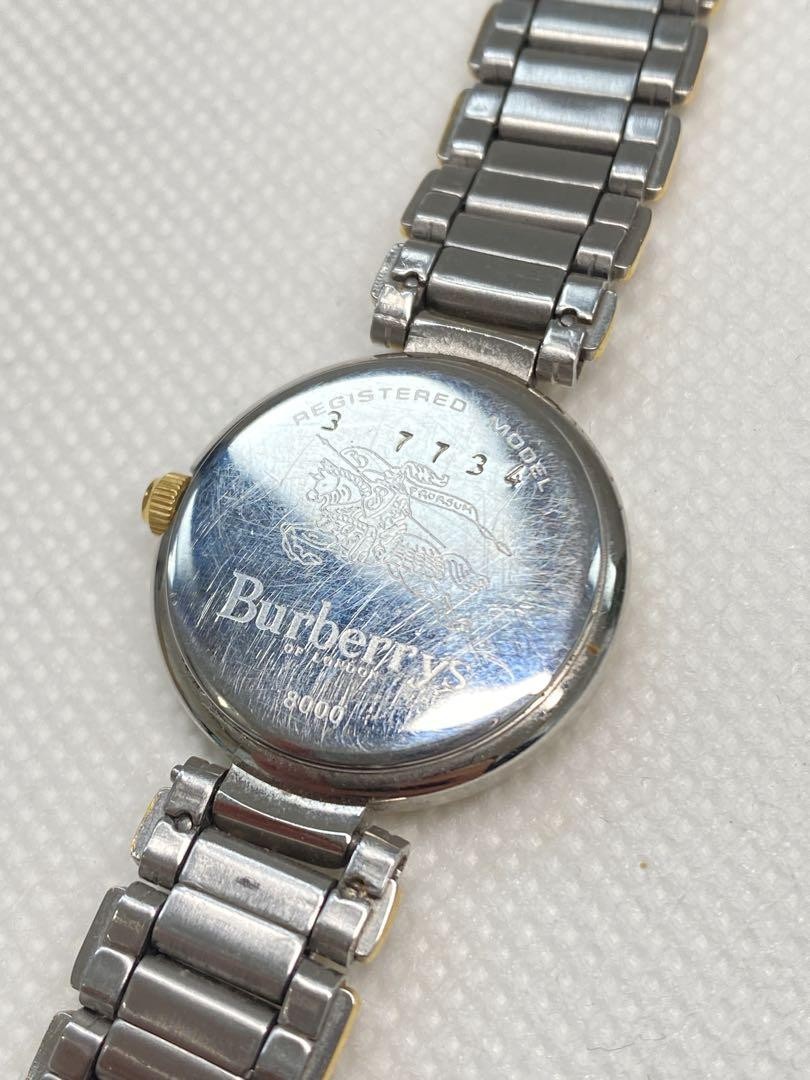 Burberry時計 8000 新品電池 稼働品 シルバー Burberry 8000 ladies watch quartz Working item silver gold