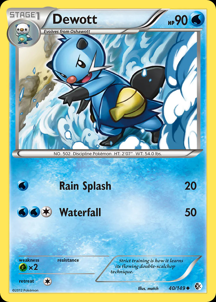 Dewott (40/149) [Black &amp; White: Boundaries Crossed] Lightly Played