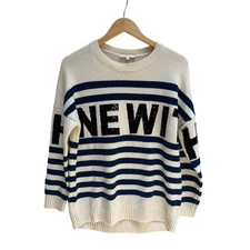 Maje Mystica Striped & Sequined Resort Sweater Size 0