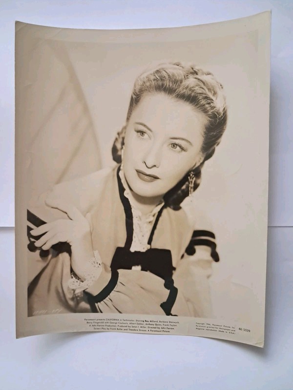 BARBARA STANWYCK California (1946) Vintage Press Photo 