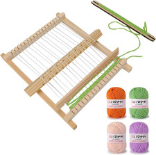 Wooden Weaving Loom Kit for Kids, Weaving Frame 21X16.5Cm Handicraft Weaving Loo