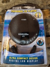 Coby CXCD109 Compact Personal Black CD Player with LCD Display - Brand New