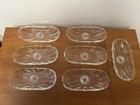 SEVEN VINTAGE OBLONG GLASS RELISH/CONDIMENT ICE CREAM BANANA SPLIT DISH 8” — photo 2