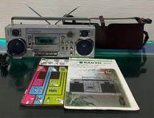 SANYO MR-V8 Radio Cassette Recorder Player FM AM 2 Band Stereo Silver Japan