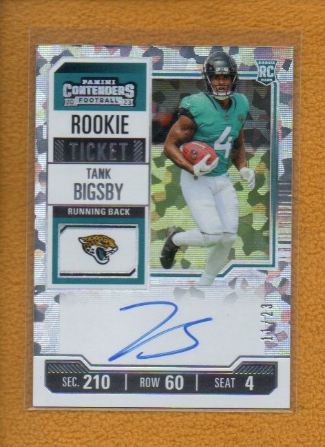 Tank Bigsby 2023 Panini Contenders Rookie Ticket RPS Cracked Ice RC Auto 134 /23
