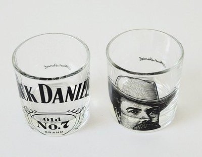 Jack Daniels Old No. 7 Tennessee Whiskey Portrait Old Fashioned Glass Set of 2