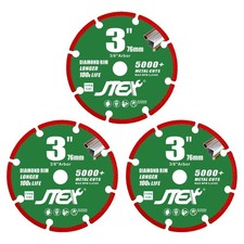 JTEX 3 Inch Cut Off Wheel, Diamond Cutting Disc for Metal Cutting, 3/8" Arbor...