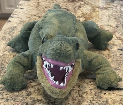 Wild Republic ~ Open Mouth Crocodile Plush w/ Plastic Teeth 21'' Stuffed 2016