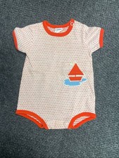 Vintage 1970s Carter's paper tag baby romper one piece Nautical Sailboat 3 month