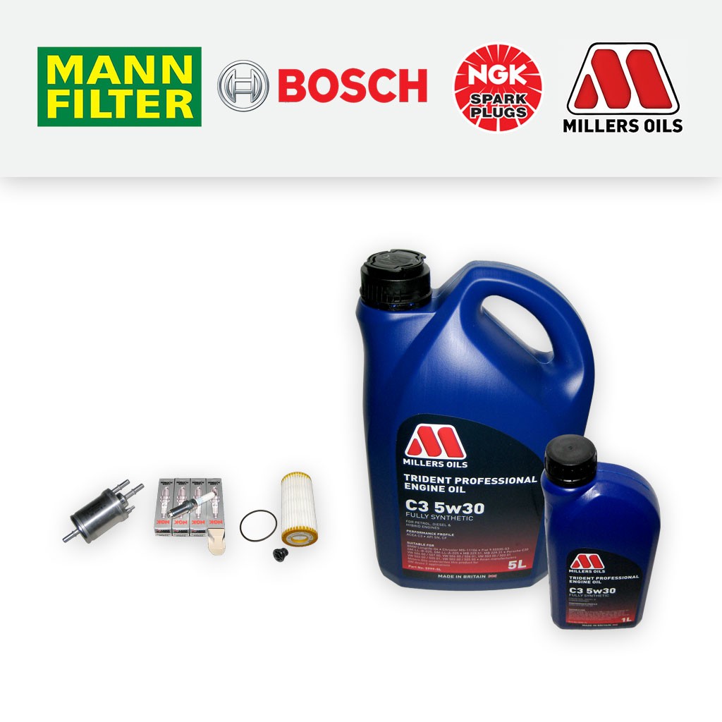 SERVICE KIT for AUDI A1 S1 QUATTRO OIL FUEL FILTERS SPARK PLUGS +OIL (2014-2018)