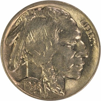 1936-D Buffalo Nickel Choice BU+ Uncertified #301