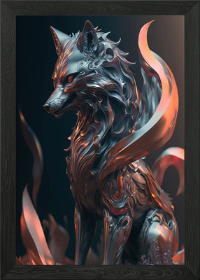 Der Kristallwolf General Gerahmtes Wandbild Poster Leinwanddruck Bild