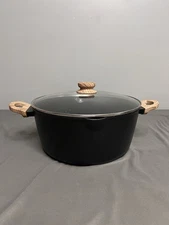 Country Kitchen 10 Quart Casserole/Stockpot Gray W/ Lid & Handles 18.5x13.5x9”