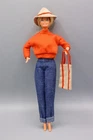 VTG Mattel Barbie Lot Includes Doll, Red Sweater Top, Blue Jeans, Purse, Hat