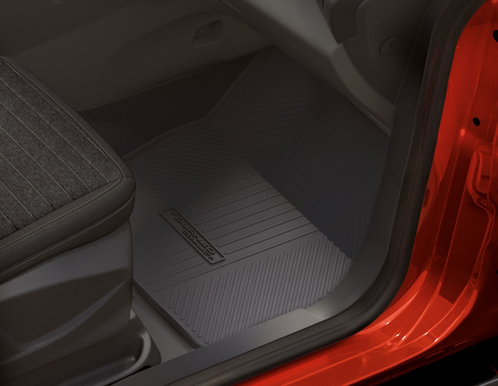 Tapis de sol avant en caoutchouc noir pour Ford Transit Tourneo Connect 2013+