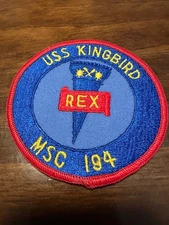 Vintage US Navy USS Kingbird MSC-194 Mine Sweeper Ship Patch