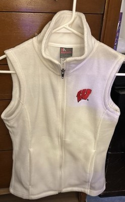 Wisconsin Badgers Women's Zip Vest Cotton Fleece. Brand New : w/ Tags.