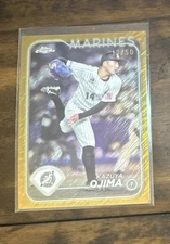 2024 Topps Chrome NPB - Kazuya Ojima #153 Gold Wave 13/50 Chiba Lotte Marines