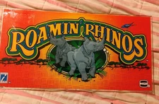IGT Roamin Rhinos Top Glass SLOT MACHINE CASINO DECORATION Rare