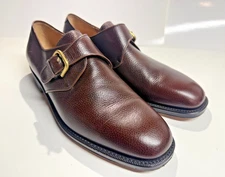 Salvatore Ferragamo Men Dress Shoe Brown Tramezza Lavorazione Side Buckle 10.5 D