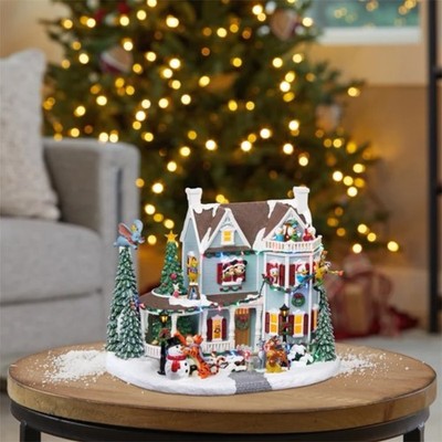 クリスマス Disney Animated Holiday House NEW* Disney Christmas Animated Holiday House With Lights and Music