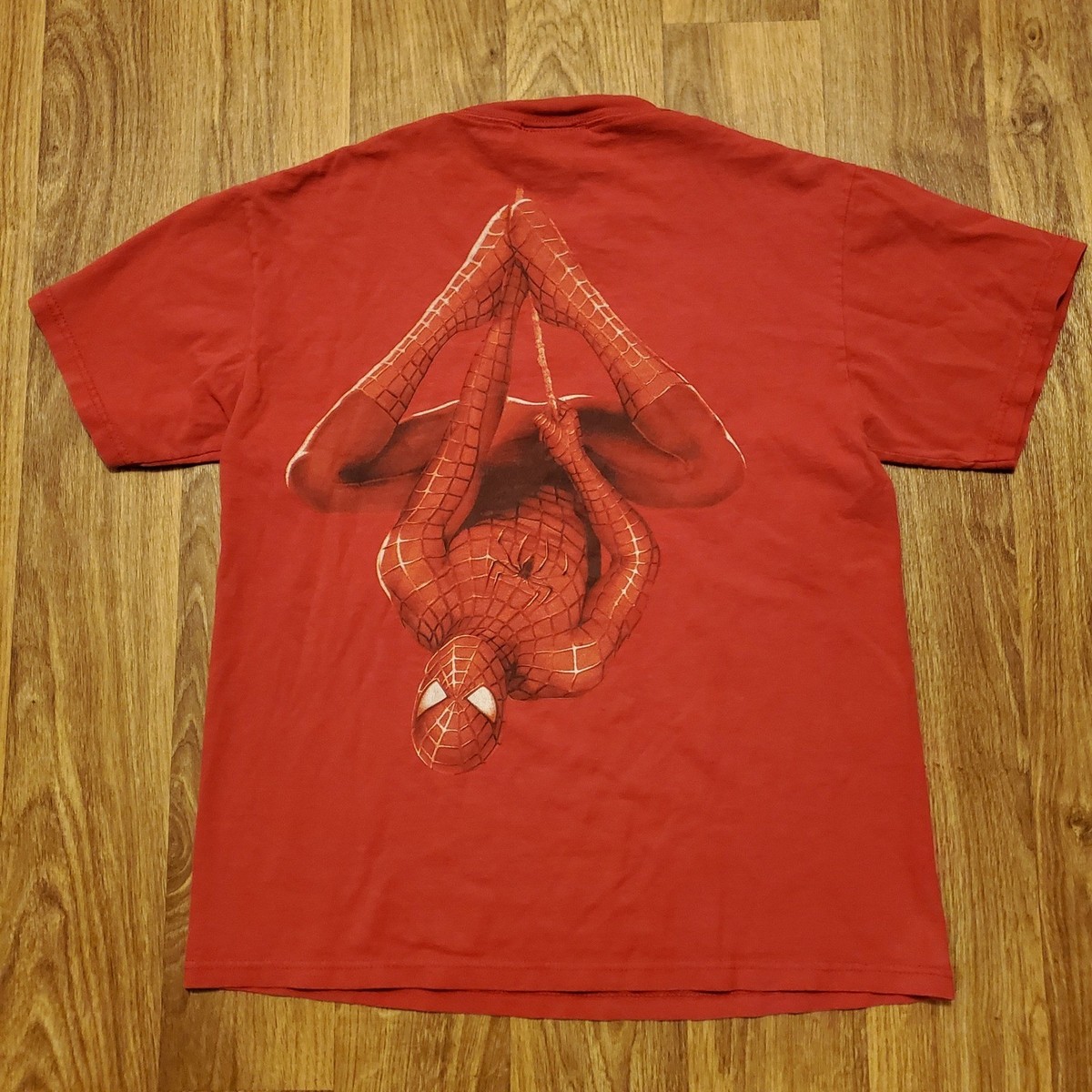 Vintage Spiderman Shirt Kids XL Red Spider-Man 2 Movie Promo 2004 