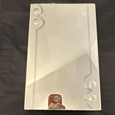 Rectangular Clear Glass Accent Mirror with Decorative Etched Design