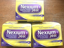 Nexium 24HR Esomeprazole 42/ct Capsules *LOT OF 3* EXP: 04/2027