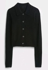 Gap Lightweight Cardigan Women's Stretch Cozy M Black Long Sleeve  New