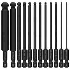 Ball End Hex Head Allen Wrench Drill Bit Set 12PCS Metric Ball End Hex Bit Se...