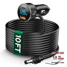 10 FT Starlink Mini Cable with Car Adapter, Starlink Mini 18AWG DC Power Cable
