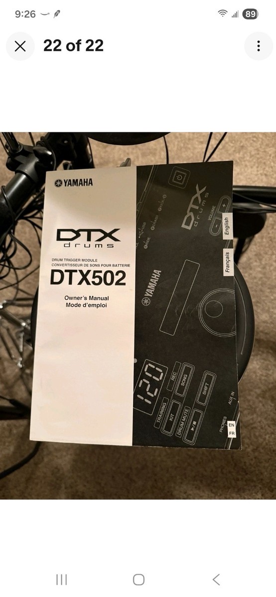 Yamaha DTX502 Electronic Drum Kit XP80 Programmable 7 Pads Cymbals