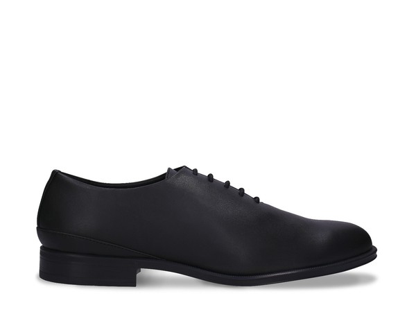 Hombres Zapatos Oxford Negro Vegano Cuero Microfibra Corte Completo Vestido Oficina Planos