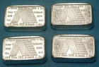 one Rare Vintage 1981 1 Troy Ounce .999 Silver A-Mark Amark Chunky Ingot Bar