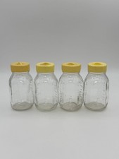 Lot of 4 Vintage 4 oz Evenflo Baby Bottles with Tops No Nipples USA