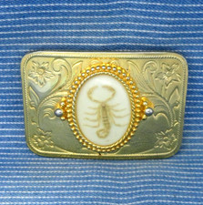 Southwestern Scorpion Belt Buckle Desert Cowboy Cowgirl Vtg 80s 90s USA .CPA975