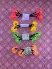 8 Vintage Clear Neon Plastic Bobble Knocker B...