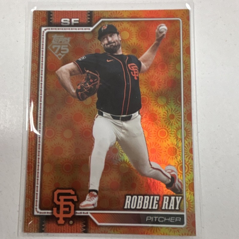 Topps 2025 Series Two Robbie Ray San Francisco Giants #367 Sun Foil Insert