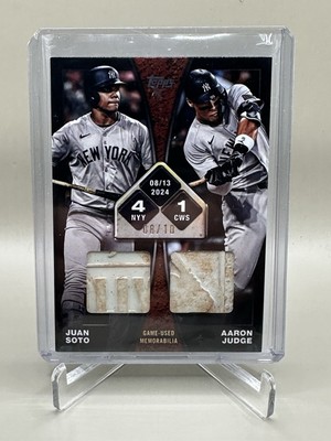 2025 Topps Series 2 Rounding the Bases Dual Relic Aaron Judge 