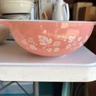 Pyrex Vintage Pink Gooseberry Cinderella Mixing Bowl #444 4 Quart Excellent Cond