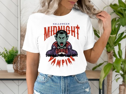 Halloween Midnight Vampire T-Shirt, Halloween Party - Bild 1 von 11