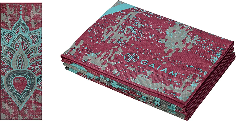 Foldable Travel Yoga Mat for Fitness & Exercise - Lightweight & Portable