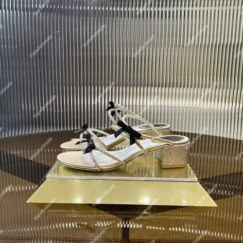 Scarpe sandali donna eleganti con fiocco strass - Foto 4 di 20