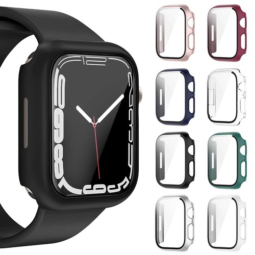 For Apple Watch Series 9/8/7/6/5 SE Ultra FULL Cover Case Glass Screen Protector - Photo 8 sur 45
