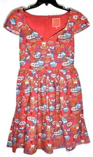 MODCLOTH Women's Fa La La Lovely Holiday/Christmas Dessert Red Dress Size M NEW