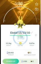 Pokémon Go Shiny Elekid Spark Background Tea...