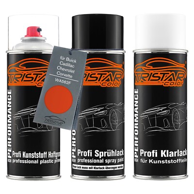 Lack Spraydosen Set Kunststoff für Buick Cadillac Chevrolet WA562F Hugger Orange