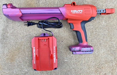 HILTI HDE 500-A22 CORDLESS ADHESIVE DISPENSER EPOXY GUN W/ BATTERY AND CHARGER